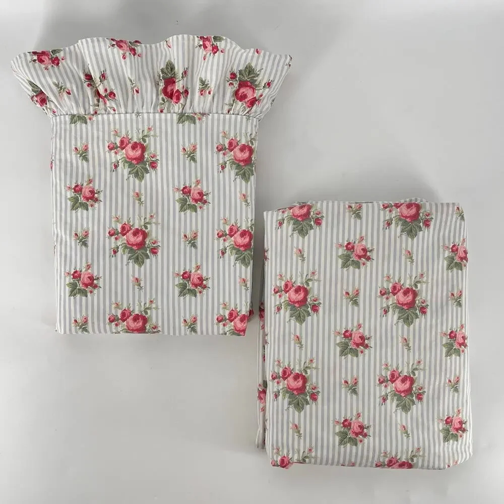 Ralph Lauren Emma Queen Sheets Cottagecore Vintage Flat & Fitted